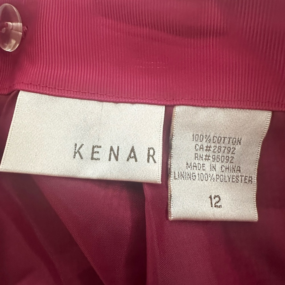 Kenar Red and White Tweed Skirt - Picture 6 of 9